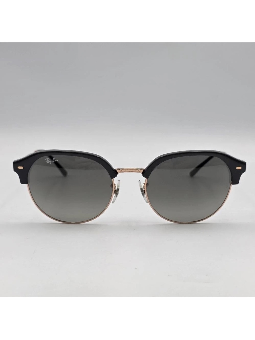 RARE! Ray-Ban RB4429 6701/71 Clubmaster Polished Dark Gray/Rose Gold Sunglasses